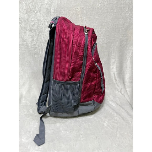 Adidas Mad Spring Backpack Burgundy Pink Gray Travel School‎ Bag Pack - Picture 5 of 9
